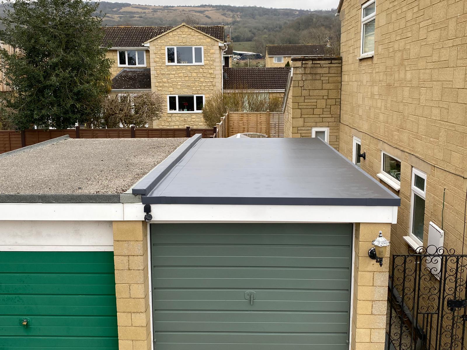 New Sarnafil Garage Roof Installation Cheltenham & Gloucester Cladding